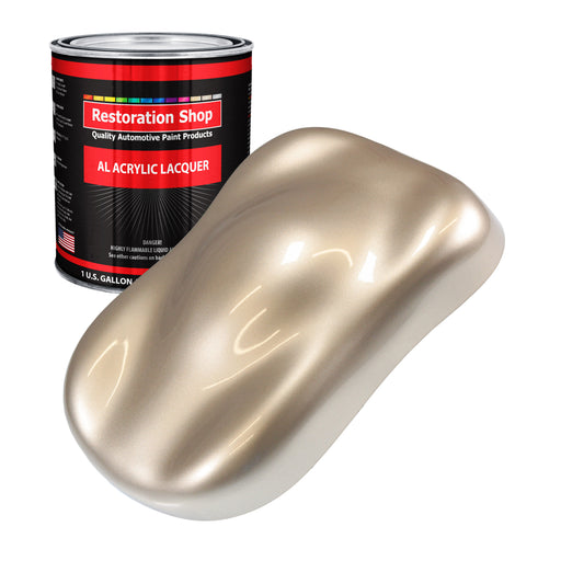 Cashmere Gold Metallic - Acrylic Lacquer Auto Paint - Gallon Paint Color Only - Professional High Gloss Automotive Car Truck Guitar Refinish Coating