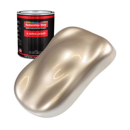 Cashmere Gold Metallic - Acrylic Lacquer Auto Paint (Quart Paint Color Only) Professional Gloss Automotive Car Truck Guitar Furniture Refinish Coating