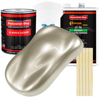 Gold Mist Metallic - Acrylic Lacquer Auto Paint - Complete Gallon Paint Kit with Medium Thinner - Professional Automotive Car Truck Refinish Coating