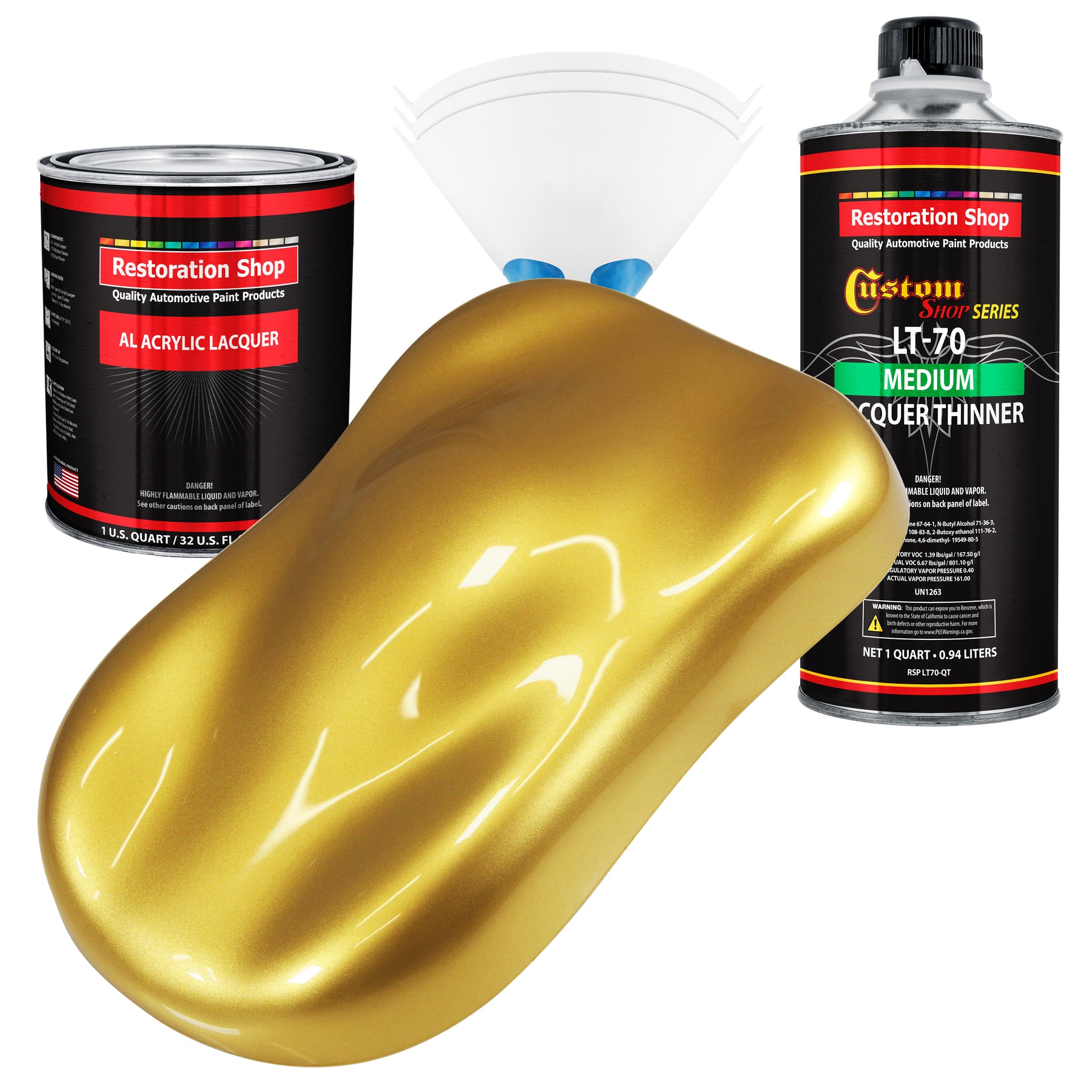 Anniversary Gold Metallic - Hot Rod Gloss Urethane Auto Car Paint, 1 Gallon