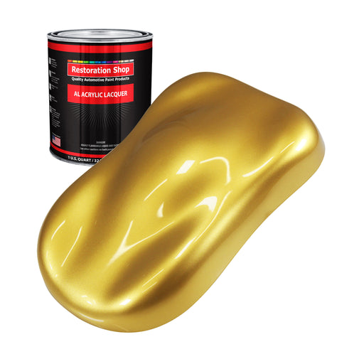 Anniversary Gold Metallic - Acrylic Lacquer Auto Paint - Quart Paint Color Only - Professional High Gloss Automotive Car Truck Guitar Refinish Coating