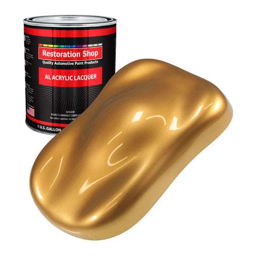 Autumn Gold Metallic - Acrylic Lacquer Auto Paint (Gallon Paint Color Only) Professional Gloss Automotive Car Truck Guitar Furniture Refinish Coating