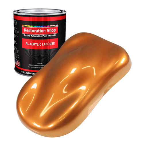 Sunburst Orange Metallic - Acrylic Lacquer Auto Paint - Gallon Paint Color Only - Professional High Gloss Automotive Car Truck Guitar Refinish Coating