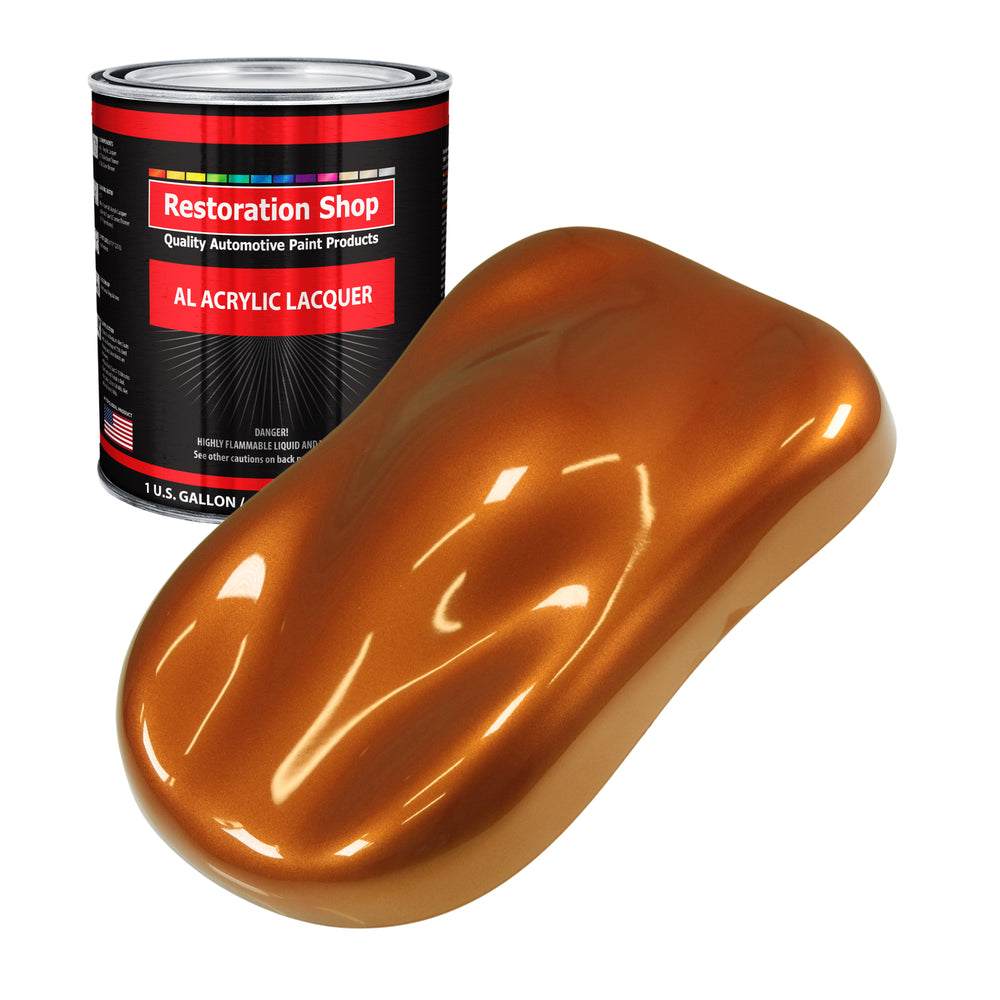 Atomic Orange Pearl - Acrylic Lacquer Auto Paint - Gallon Paint Color Only - Professional Gloss Automotive Car Truck Guitar Furniture Refinish Coating