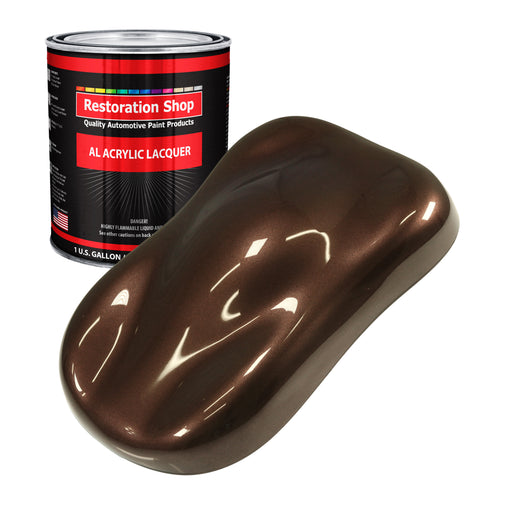 Mahogany Brown Metallic - Acrylic Lacquer Auto Paint - Gallon Paint Color Only - Professional High Gloss Automotive Car Truck Guitar Refinish Coating