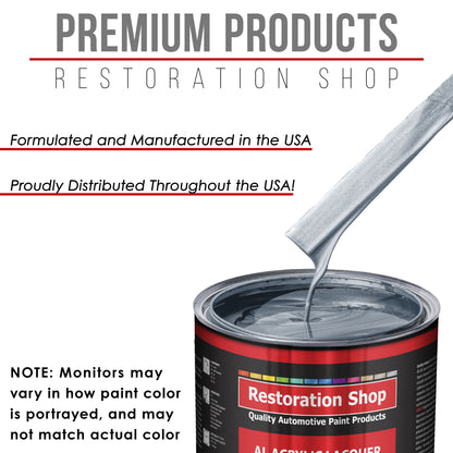 Glacier Blue Metallic - Acrylic Lacquer Auto Paint - Complete Gallon Paint Kit with Medium Thinner - Pro Automotive Car Truck Guitar Refinish Coating
