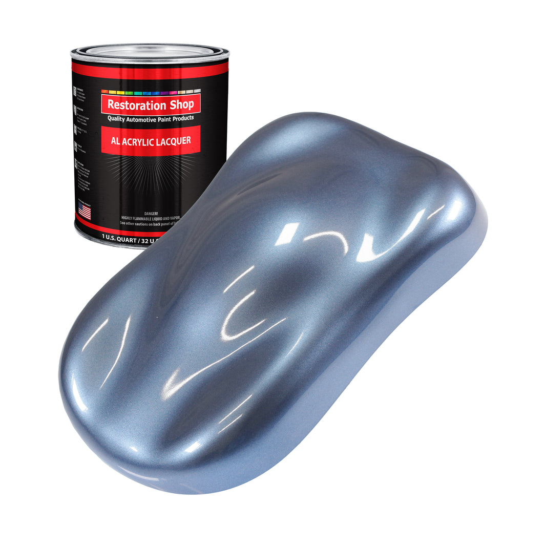 Sonic Blue Metallic - Acrylic Lacquer Auto Paint - Quart Paint Color Only - Professional Gloss Automotive Car Truck Guitar Furniture Refinish Coating