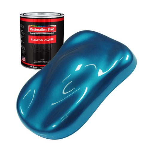 Cobra Blue Metallic - Acrylic Lacquer Auto Paint - Quart Paint Color Only - Professional Gloss Automotive Car Truck Guitar Furniture Refinish Coating