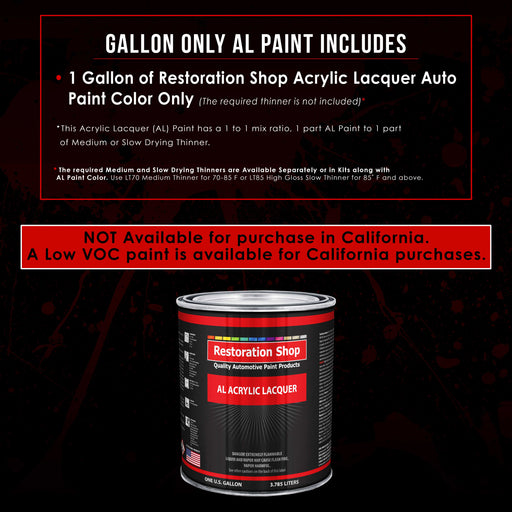 Viper Blue Metallic - Acrylic Lacquer Auto Paint - Gallon Paint Color Only - Professional Gloss Automotive Car Truck Guitar Furniture Refinish Coating