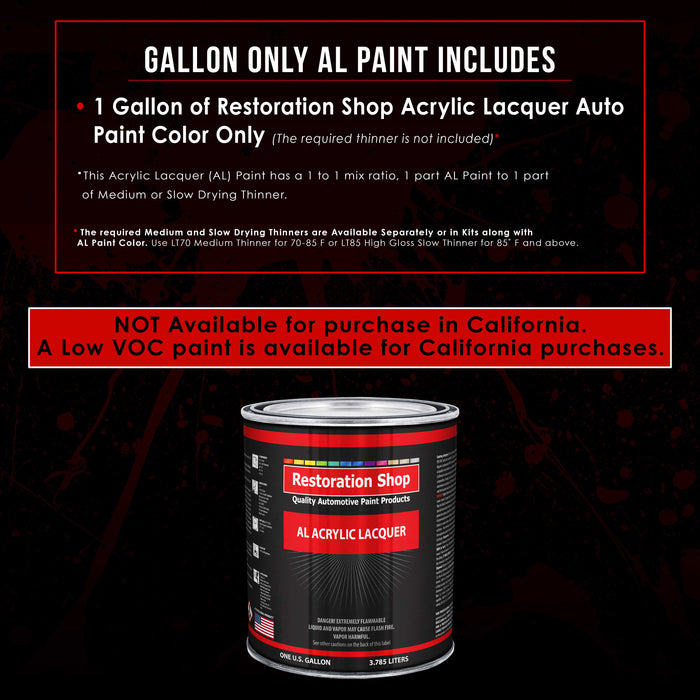 Viper Blue Metallic - Acrylic Lacquer Auto Paint - Gallon Paint Color Only - Professional Gloss Automotive Car Truck Guitar Furniture Refinish Coating