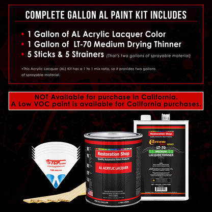 Viper Blue Metallic - Acrylic Lacquer Auto Paint - Complete Gallon Paint Kit with Medium Thinner - Professional Automotive Car Truck Refinish Coating
