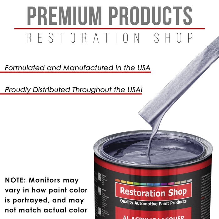 Astro Blue Metallic - Acrylic Lacquer Auto Paint - Complete Quart Paint Kit with Medium Thinner - Pro Automotive Car Truck Guitar Refinish Coating