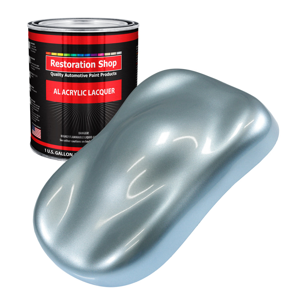 Ice Blue Metallic - Acrylic Lacquer Auto Paint - Gallon Paint Color Only - Professional Gloss Automotive Car Truck Guitar Furniture - Refinish Coating