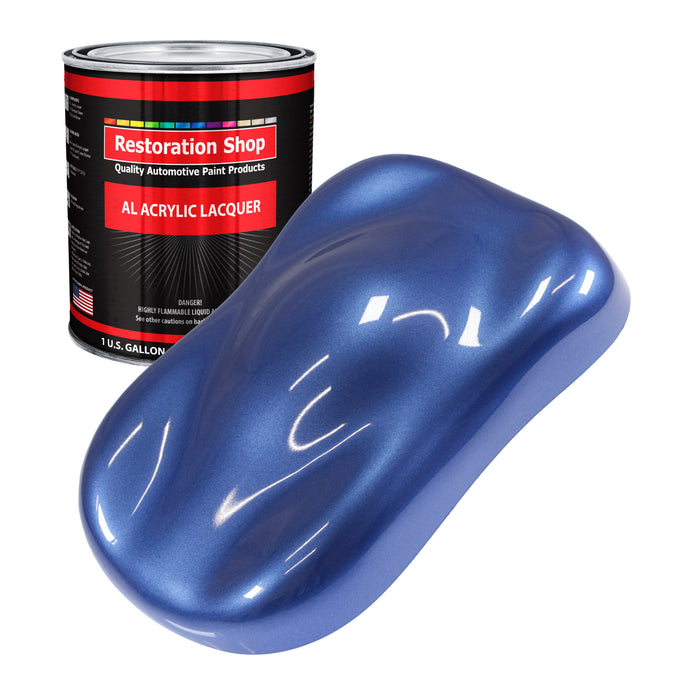Cosmic Blue Metallic - Acrylic Lacquer Auto Paint (Gallon Paint Color Only) Professional Gloss Automotive Car Truck Guitar Furniture Refinish Coating