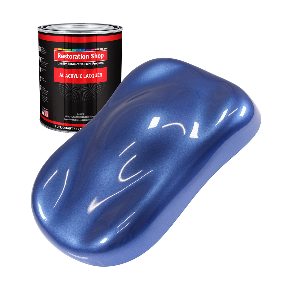 Cosmic Blue Metallic - Acrylic Lacquer Auto Paint - Quart Paint Color Only - Professional Gloss Automotive Car Truck Guitar Furniture Refinish Coating