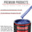 Indigo Blue Metallic - Acrylic Lacquer Auto Paint - Complete Gallon Paint Kit with Slow Dry Thinner - Pro Automotive Car Truck Guitar Refinish Coating