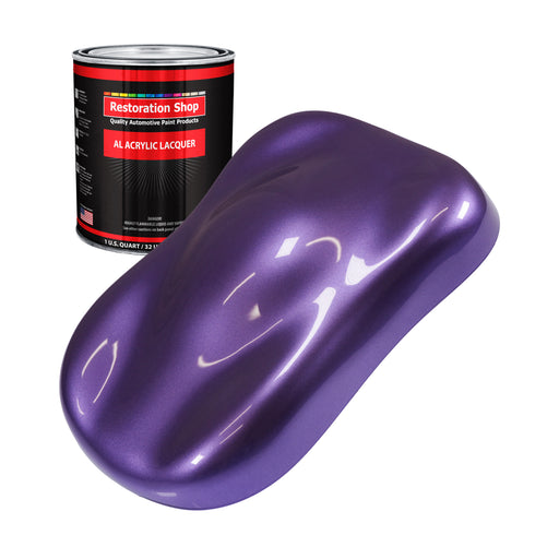 Plum Crazy Metallic - Acrylic Lacquer Auto Paint - Quart Paint Color Only - Professional Gloss Automotive Car Truck Guitar Furniture Refinish Coating