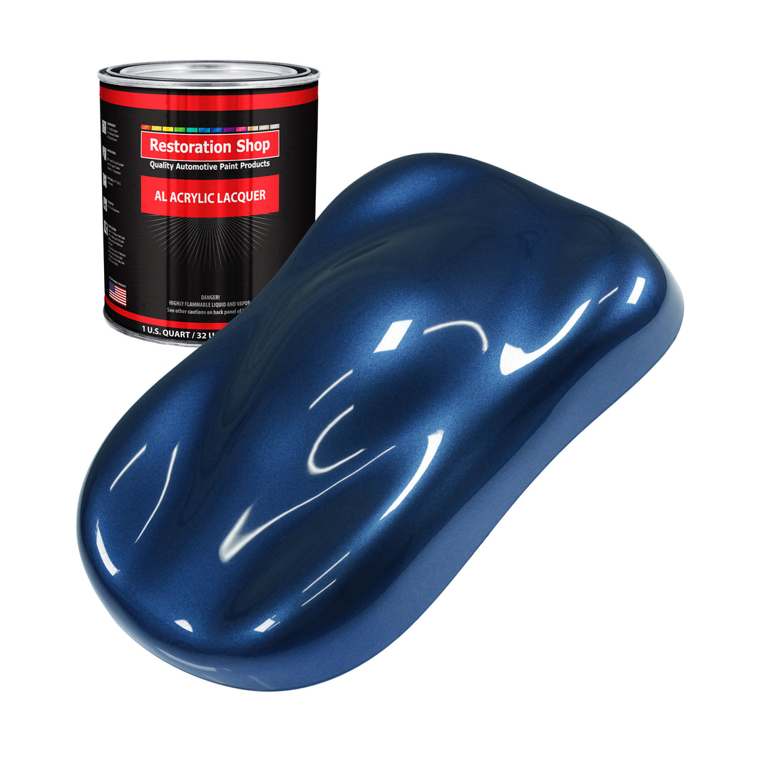 Sapphire Blue Metallic - Acrylic Lacquer Auto Paint (Quart Paint Color Only) Professional Gloss Automotive Car Truck Guitar Furniture Refinish Coating