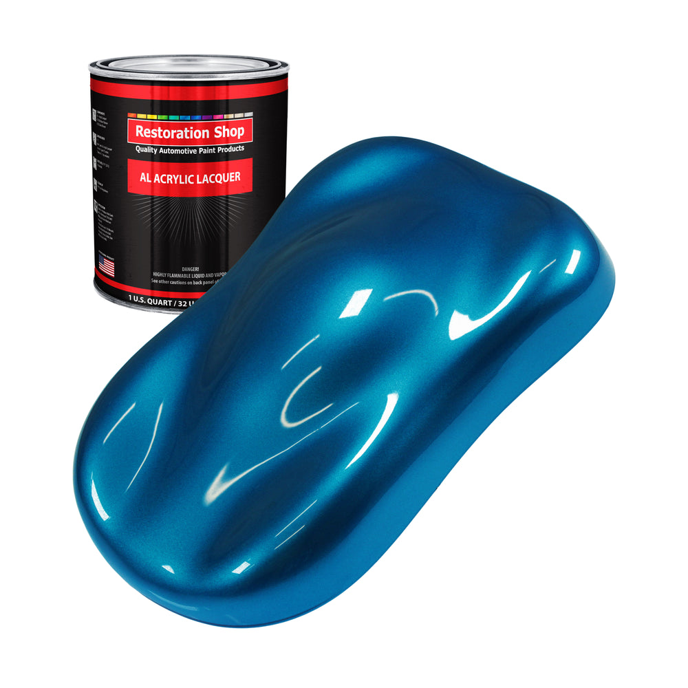 Cruise Night Blue Metallic - Acrylic Lacquer Auto Paint - Quart Paint Color Only - Professional Automotive Car Truck Guitar Furniture Refinish Coating