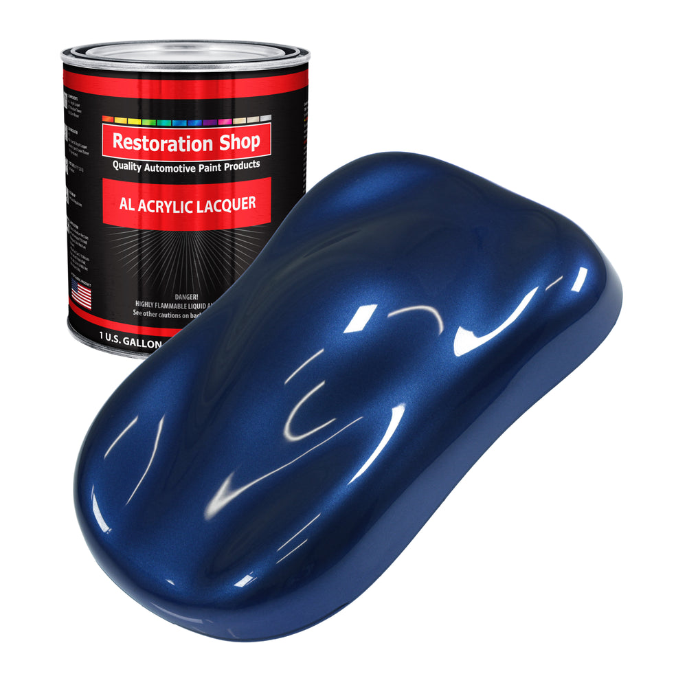 Daytona Blue Metallic - Acrylic Lacquer Auto Paint (Gallon Paint Color Only) Professional Gloss Automotive Car Truck Guitar Furniture Refinish Coating