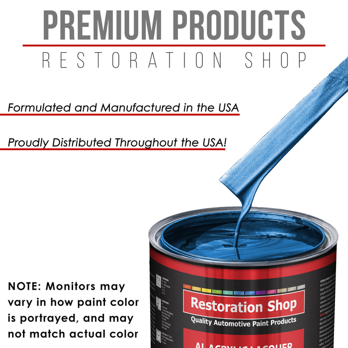 Fiji Blue Metallic - Acrylic Lacquer Auto Paint - Gallon Paint Color Only - Professional Gloss Automotive Car Truck Guitar Furniture Refinish Coating