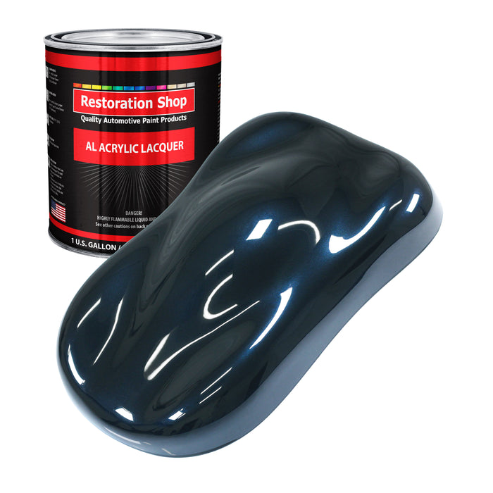 Dark Midnight Blue Pearl - Acrylic Lacquer Auto Paint - Gallon Paint Color Only - Professional High Gloss Automotive Car Truck Guitar Refinish Coating