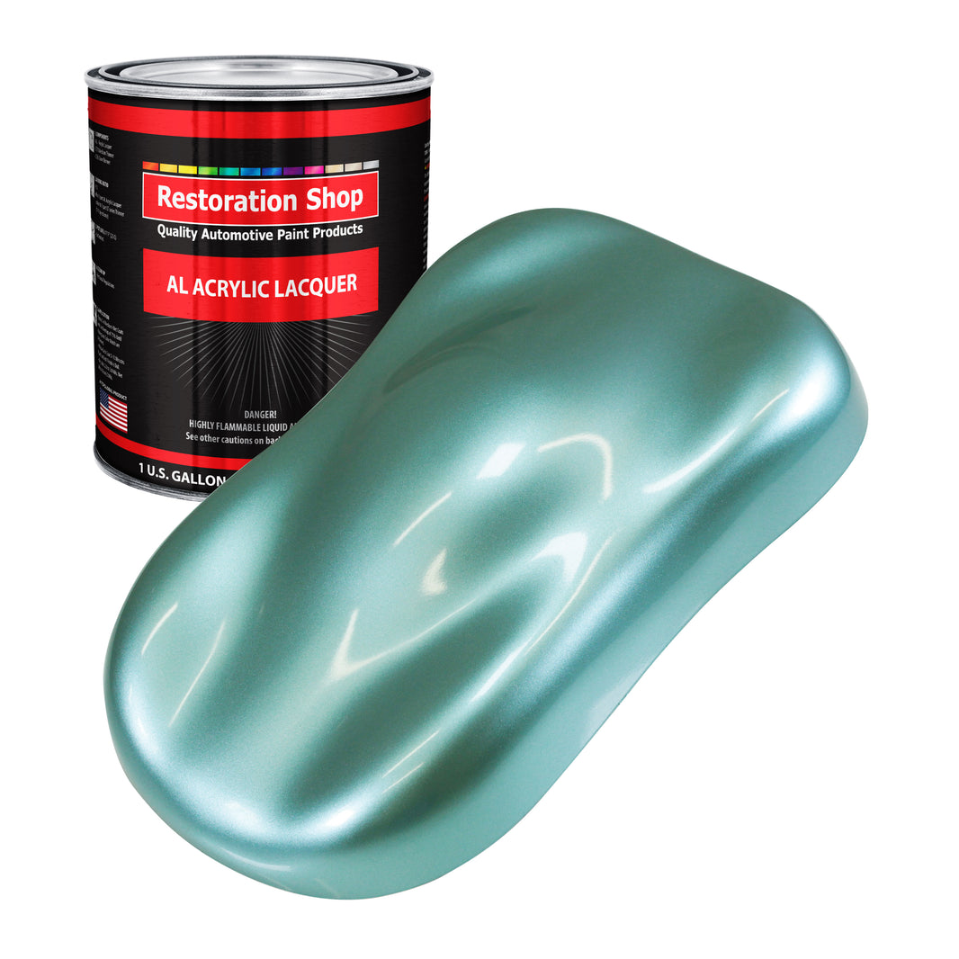 Silver Aqua Metallic - Acrylic Lacquer Auto Paint (Gallon Paint Color Only) Professional Gloss Automotive Car Truck Guitar Furniture Refinish Coating