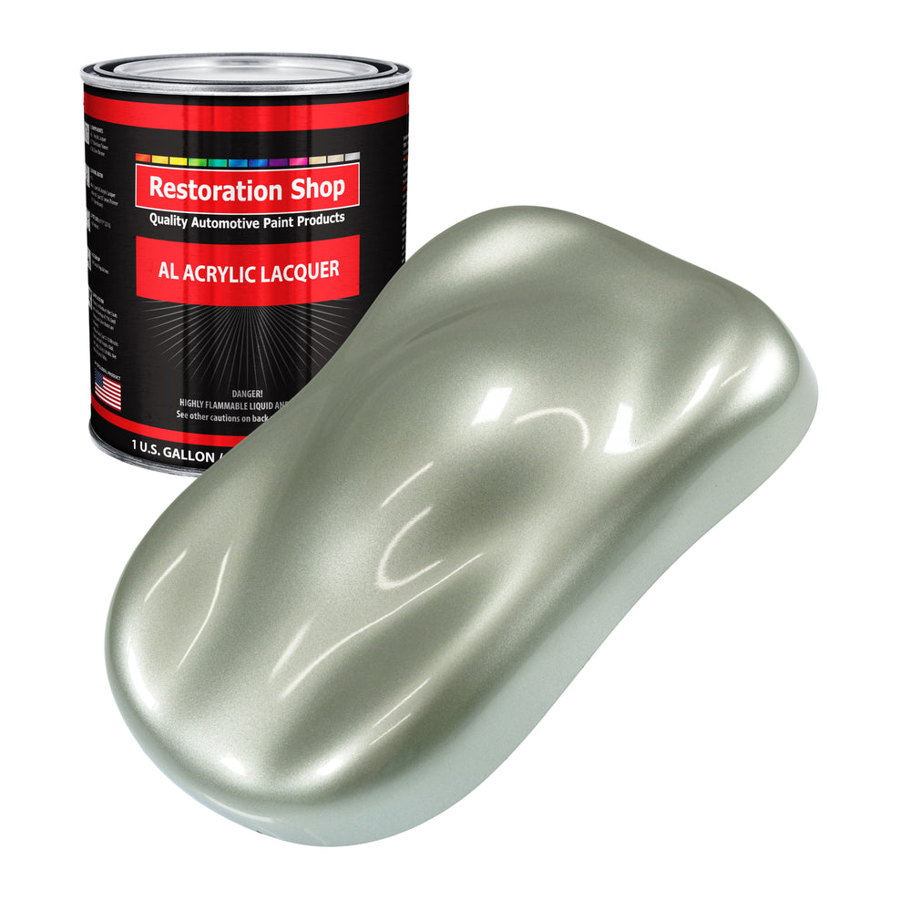 Sage Green Metallic - Acrylic Lacquer Auto Paint - Gallon Paint Color Only - Professional Gloss Automotive Car Truck Guitar Furniture Refinish Coating