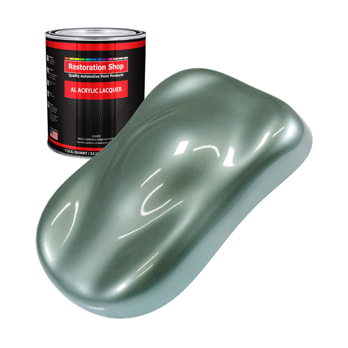 Slate Green Metallic - Acrylic Lacquer Auto Paint - Quart Paint Color Only - Professional Gloss Automotive Car Truck Guitar Furniture Refinish Coating
