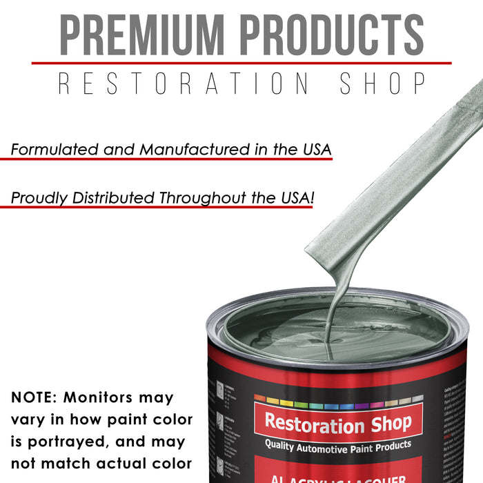 Steel Gray Metallic - Acrylic Lacquer Auto Paint - Complete Gallon Paint Kit with Slow Dry Thinner - Pro Automotive Car Truck Guitar Refinish Coating