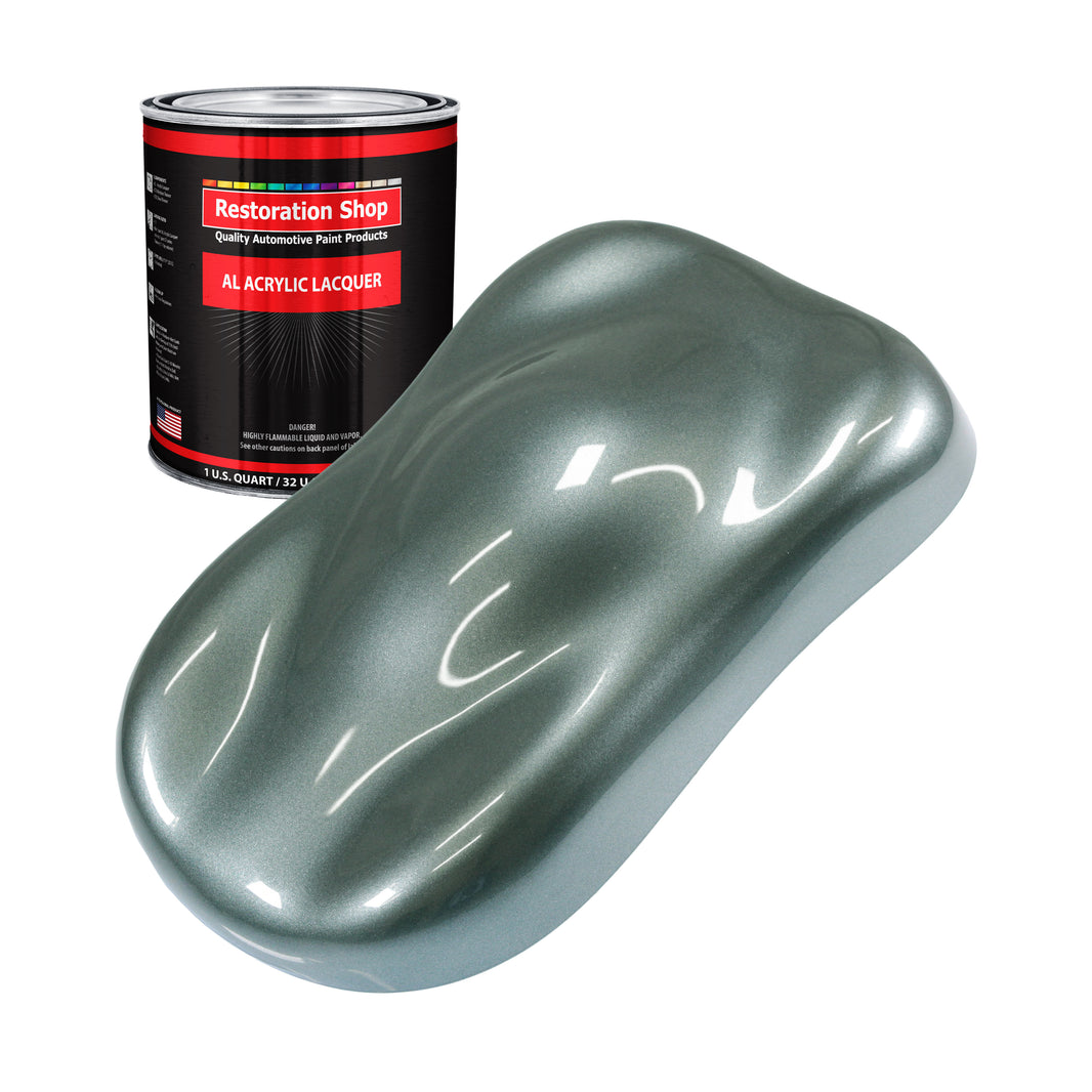 Steel Gray Metallic - Acrylic Lacquer Auto Paint - Quart Paint Color Only - Professional Gloss Automotive Car Truck Guitar Furniture Refinish Coating