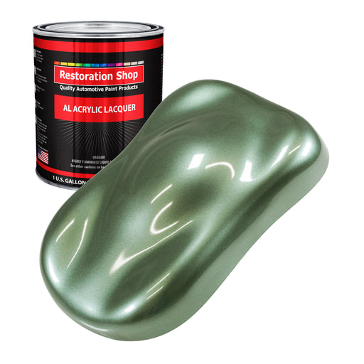 Fern Green Metallic - Acrylic Lacquer Auto Paint - Gallon Paint Color Only - Professional Gloss Automotive Car Truck Guitar Furniture Refinish Coating
