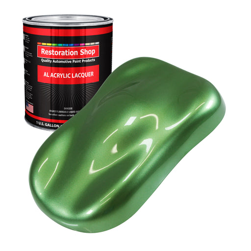 Medium Green Metallic - Acrylic Lacquer Auto Paint (Gallon Paint Color Only) Professional Gloss Automotive Car Truck Guitar Furniture Refinish Coating