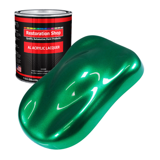 Emerald Green Metallic - Acrylic Lacquer Auto Paint - Gallon Paint Color Only - Professional High Gloss Automotive Car Truck Guitar Refinish Coating