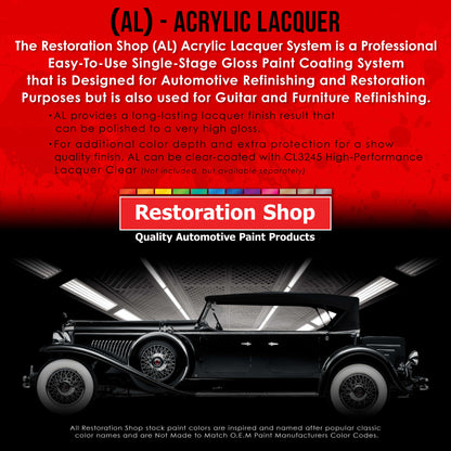 Emerald Green Metallic - Acrylic Lacquer Auto Paint - Complete Quart Paint Kit with Medium Thinner - Pro Automotive Car Truck Guitar Refinish Coating