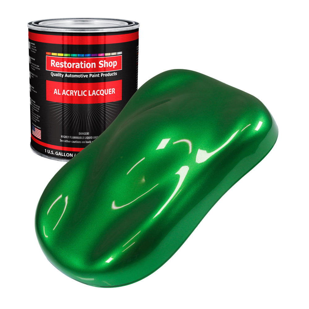 Gasser Green Metallic - Acrylic Lacquer Auto Paint (Gallon Paint Color Only) Professional Gloss Automotive Car Truck Guitar Furniture Refinish Coating
