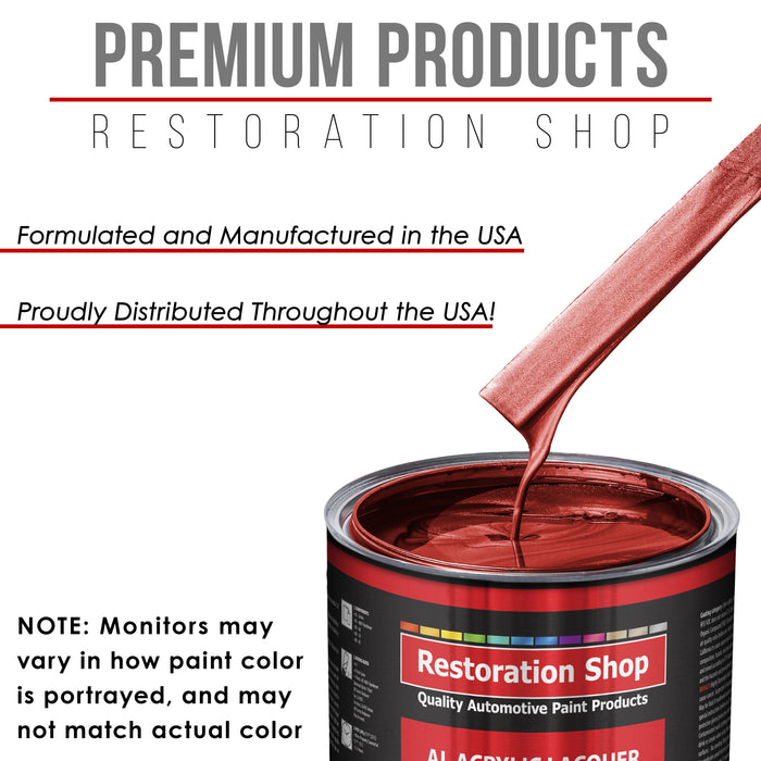 Firethorn Red Pearl - Acrylic Lacquer Auto Paint - Complete Quart Paint Kit with Medium Thinner - Pro Automotive Car Truck Guitar Refinish Coating