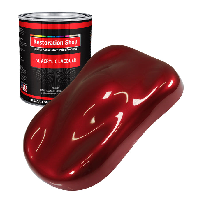 Fire Red Pearl - Acrylic Lacquer Auto Paint - Gallon Paint Color Only - Professional Gloss Automotive, Car, Truck, Guitar & Furniture Refinish Coating