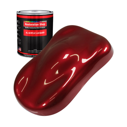 Fire Red Pearl - Acrylic Lacquer Auto Paint - Quart Paint Color Only - Professional Gloss Automotive, Car, Truck, Guitar & Furniture Refinish Coating