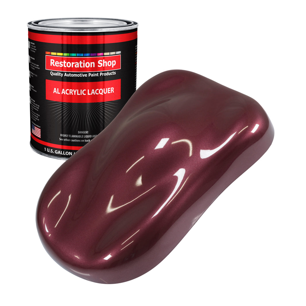 Vintage Burgundy Metallic - Acrylic Lacquer Auto Paint - Gallon Paint Color Only - Professional Automotive Car Truck Guitar Furniture Refinish Coating