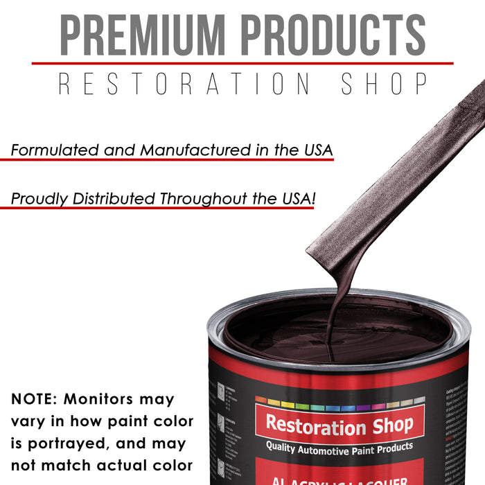 Black Cherry Pearl - Acrylic Lacquer Auto Paint - Complete Quart Paint Kit with Medium Thinner - Professional Automotive Car Truck Refinish Coating