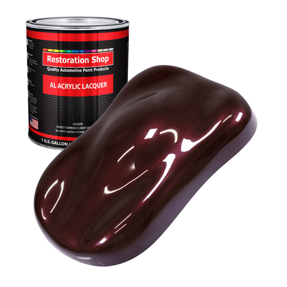 Molten Red Metallic - Acrylic Lacquer Auto Paint - Gallon Paint Color Only - Professional Gloss Automotive Car Truck Guitar Furniture Refinish Coating