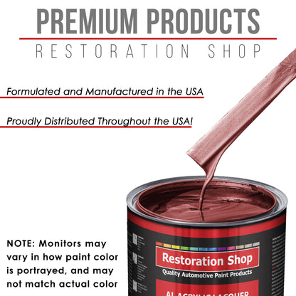 Candy Apple Red Metallic - Acrylic Lacquer Auto Paint - Gallon Paint Color Only - Professional High Gloss Automotive Car Truck Guitar Refinish Coating