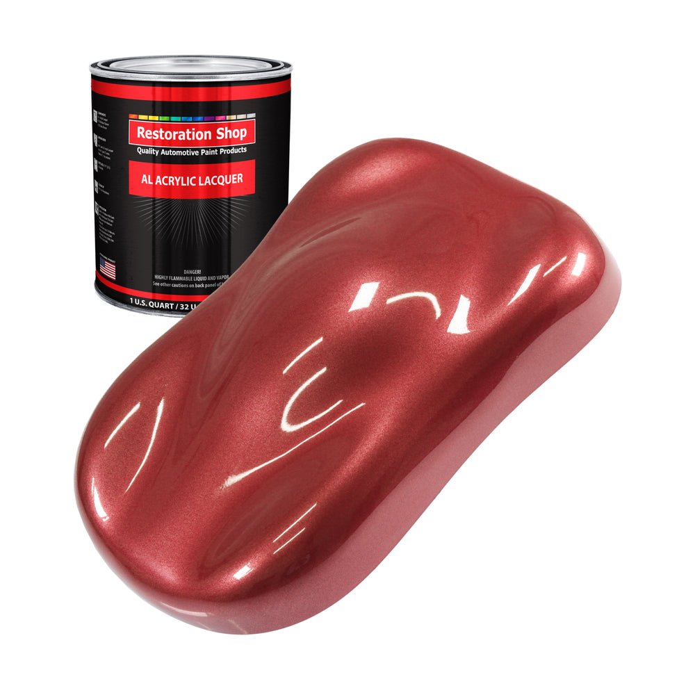 Candy Apple Red Metallic - Acrylic Lacquer Auto Paint - Quart Paint Color Only - Professional High Gloss Automotive Car Truck Guitar Refinish Coating