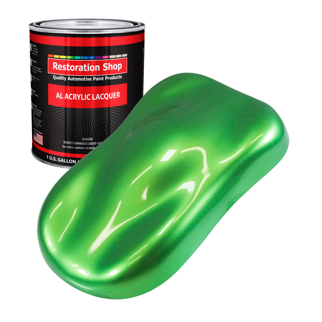Firemist Lime - Acrylic Lacquer Auto Paint - Gallon Paint Color Only - Professional Gloss Automotive, Car, Truck, Guitar & Furniture Refinish Coating