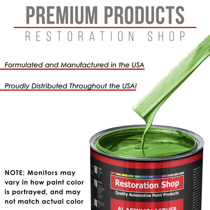 Firemist Lime - Acrylic Lacquer Auto Paint - Quart Paint Color Only - Professional Gloss Automotive, Car, Truck, Guitar & Furniture Refinish Coating