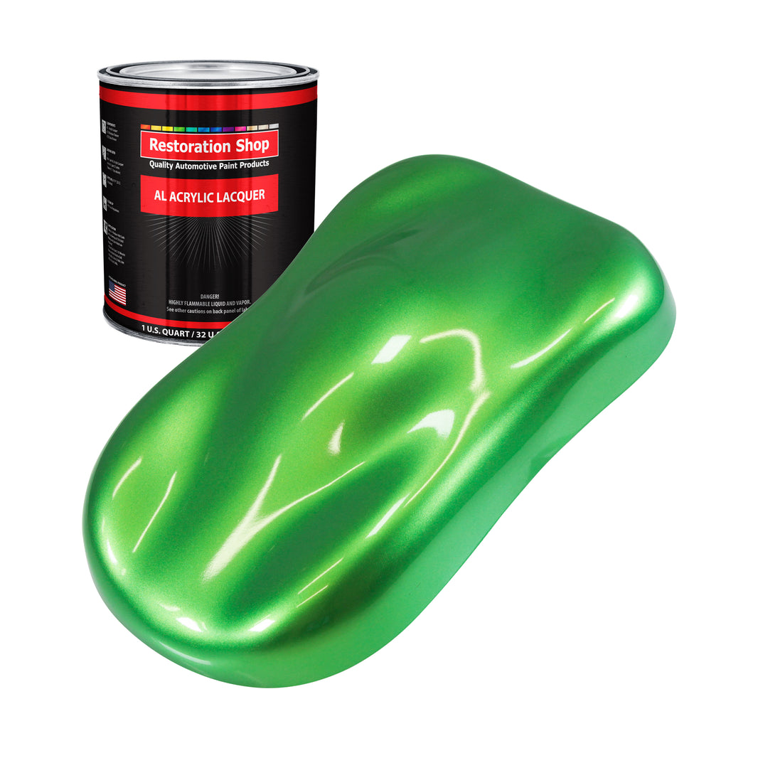 Firemist Lime - Acrylic Lacquer Auto Paint - Quart Paint Color Only - Professional Gloss Automotive, Car, Truck, Guitar & Furniture Refinish Coating