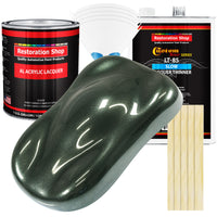 Fathom Green Firemist - Acrylic Lacquer Auto Paint - Complete Gallon Paint Kit with Slow Dry Thinner - Pro Automotive Car Truck Refinish Coating