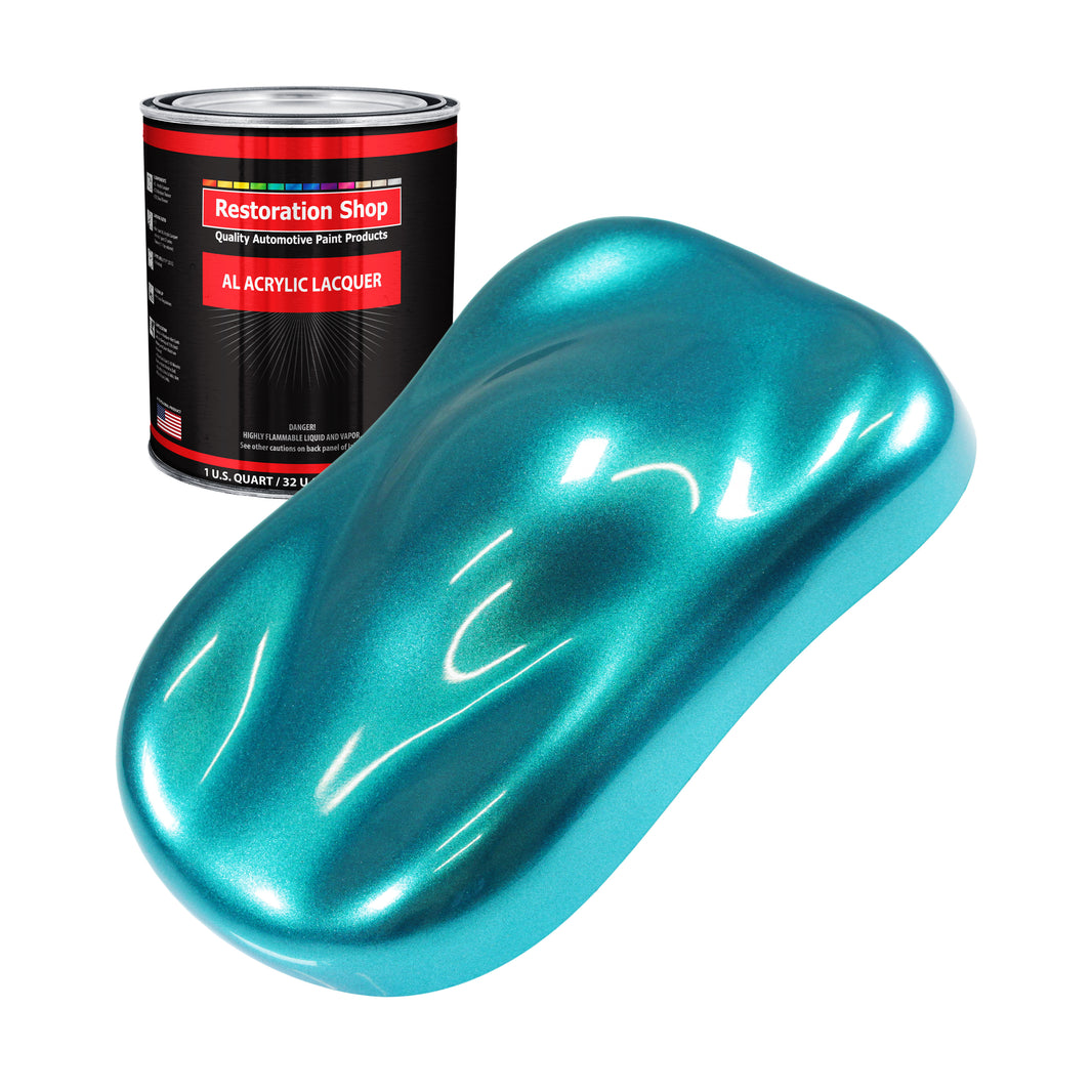 Aquamarine Firemist - Acrylic Lacquer Auto Paint - Quart Paint Color Only - Professional Gloss Automotive Car Truck Guitar Furniture Refinish Coating