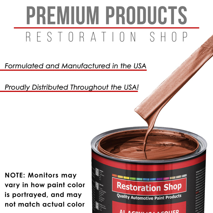 Whole Earth Brown Firemist - Acrylic Lacquer Auto Paint - Complete Gallon Paint Kit with Medium Thinner - Pro Automotive Car Truck Refinish Coating